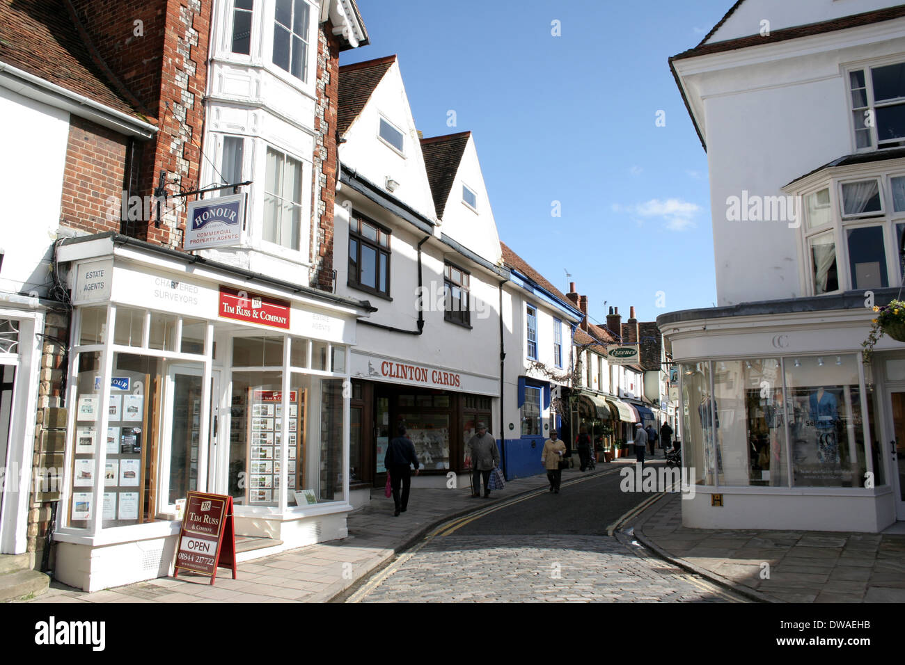 Shop fronti in Thame Oxfordshire. Foto Stock