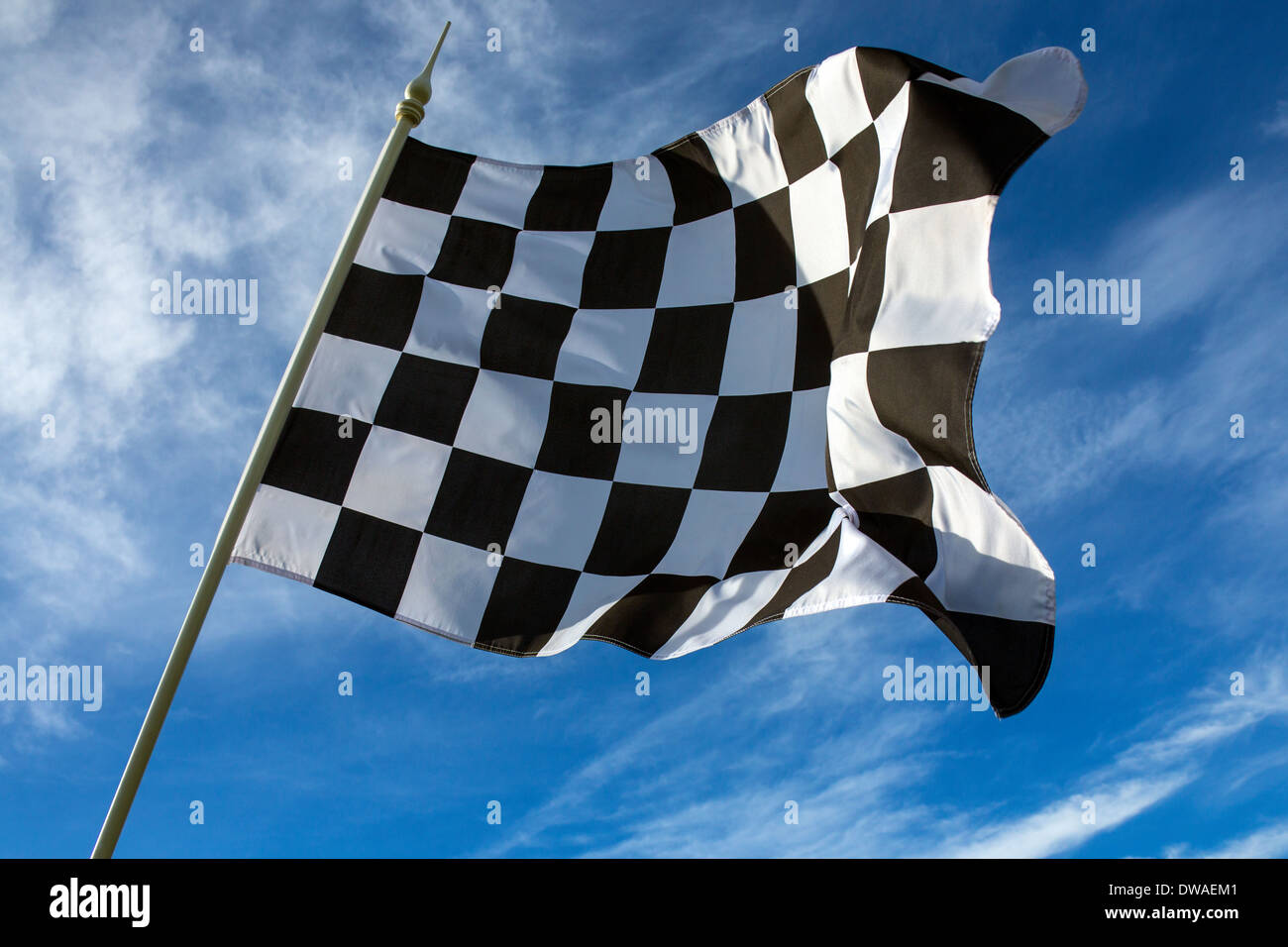 Bandiera a scacchi - il vincitore. Foto Stock