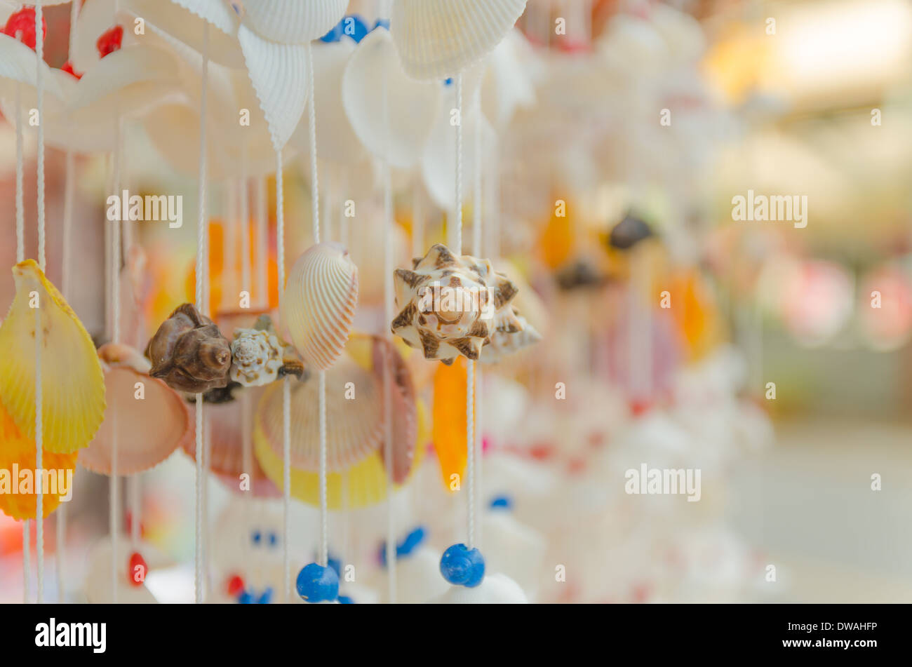 L'artigianale bella conchiglia per decorare home Foto Stock