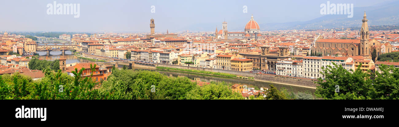 Orizzonte di Firenze, Italia Foto Stock