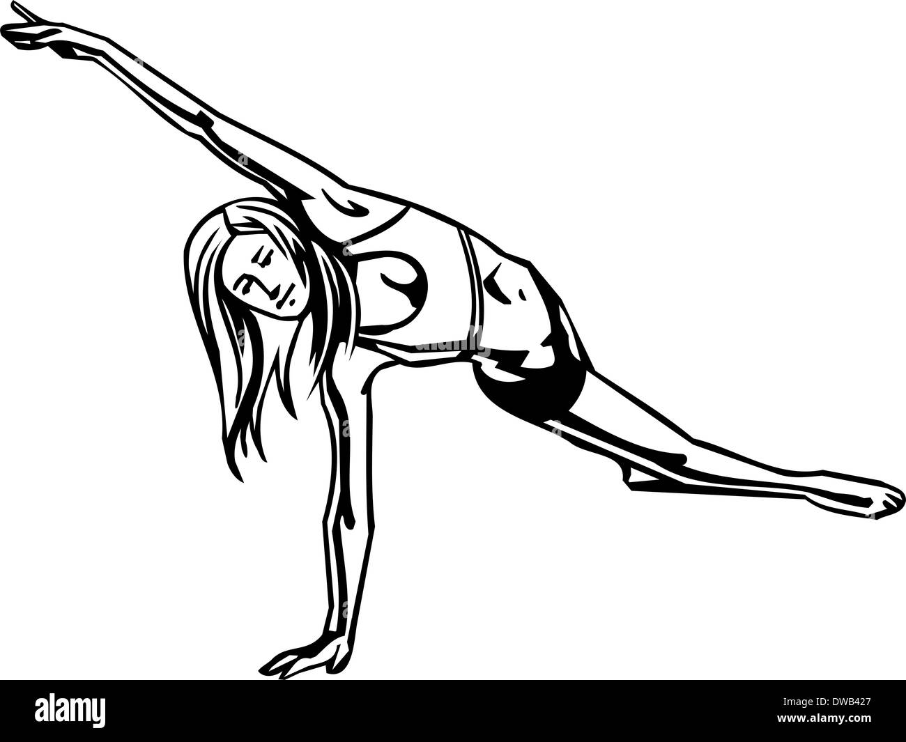 Fitness femminile - illustrazione. Foto Stock