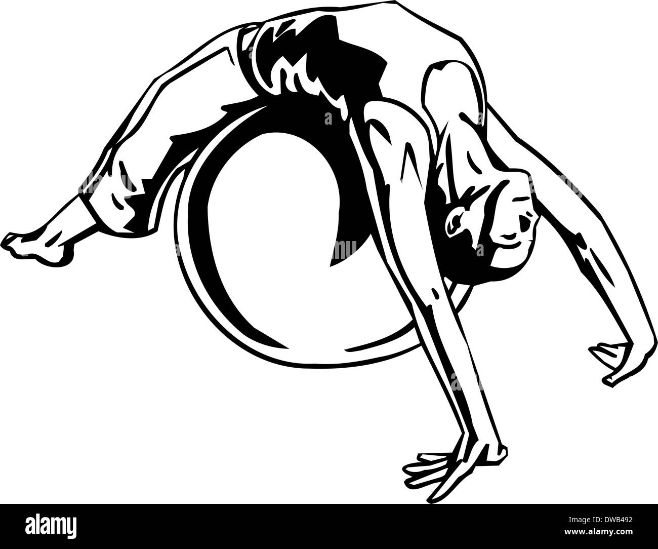 Fitness femminile - illustrazione. Foto Stock