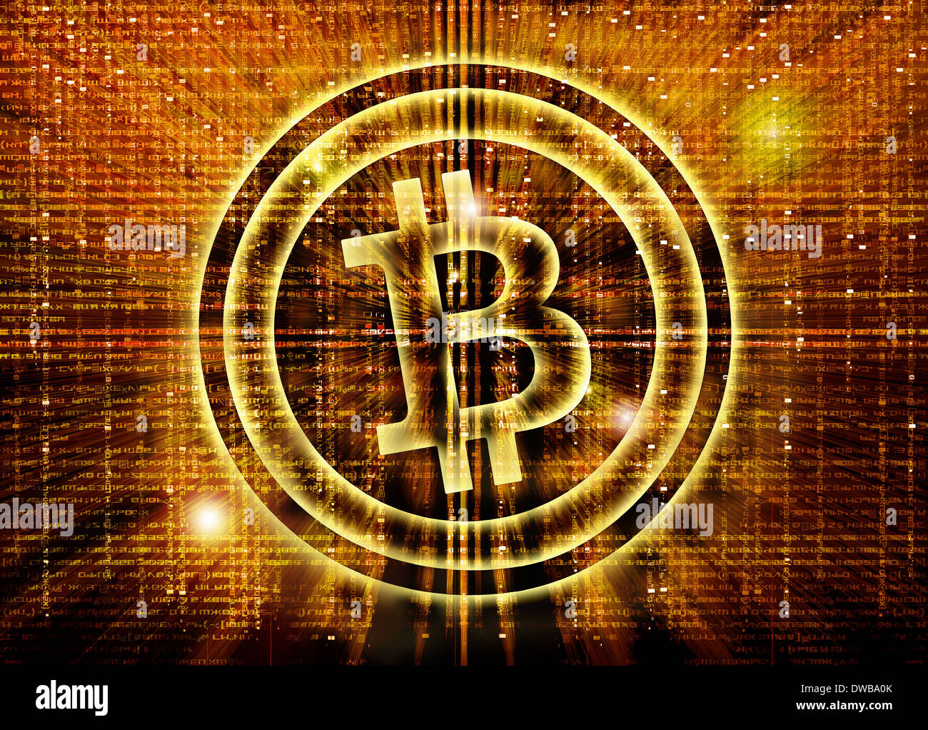 simbolo di Bitcoin Foto Stock