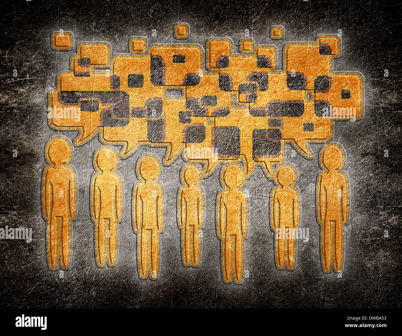 Concetto di forum di illustrazione Foto Stock