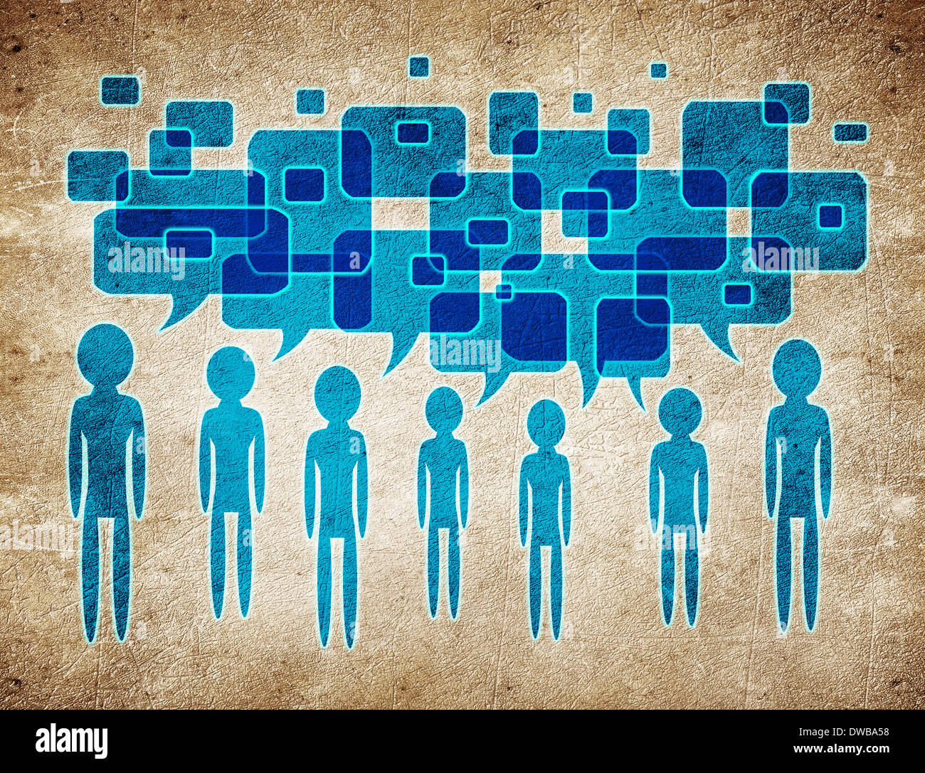 Concetto di forum di illustrazione Foto Stock
