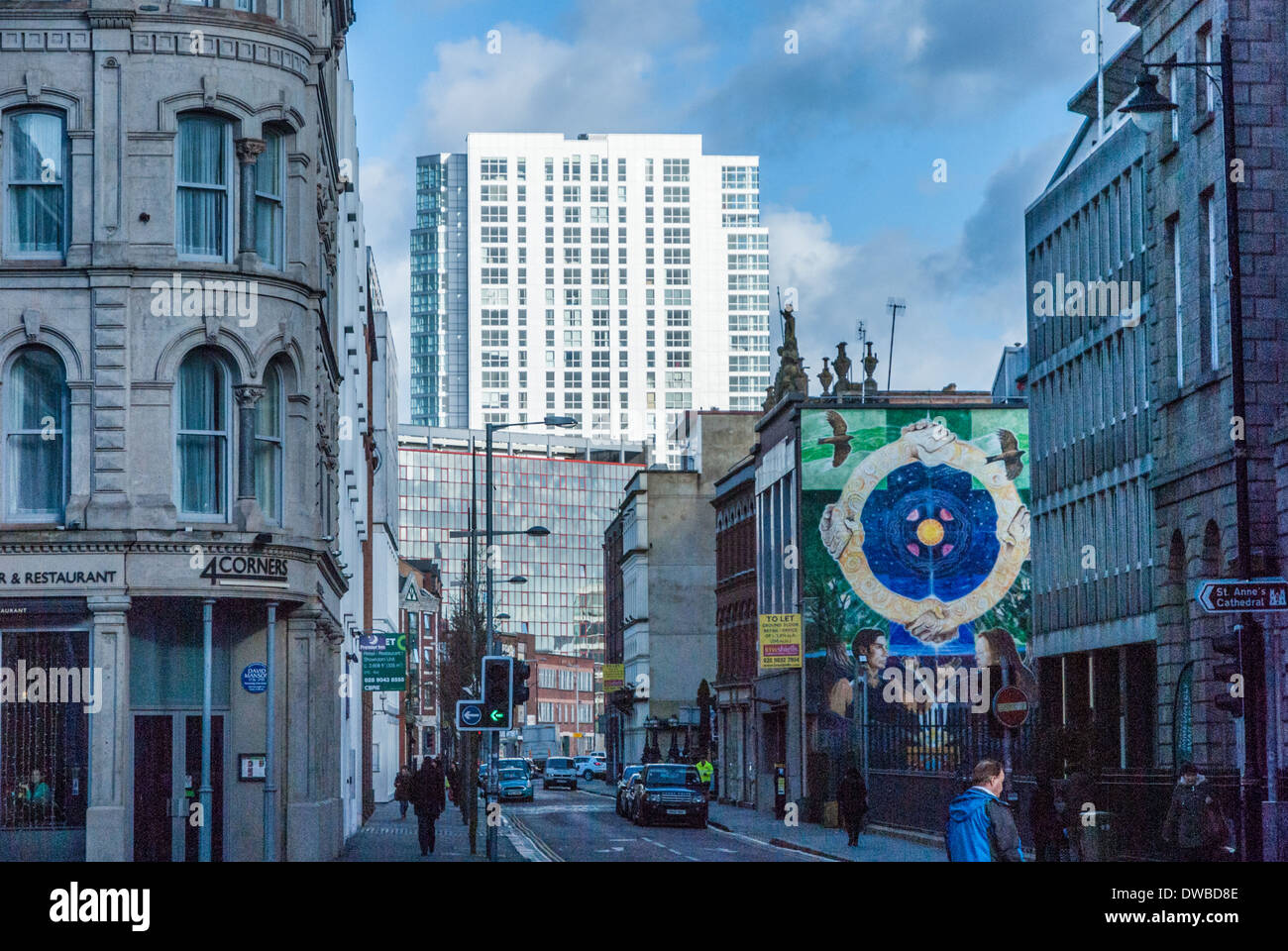Murale di Waring Street, Belfast Foto Stock