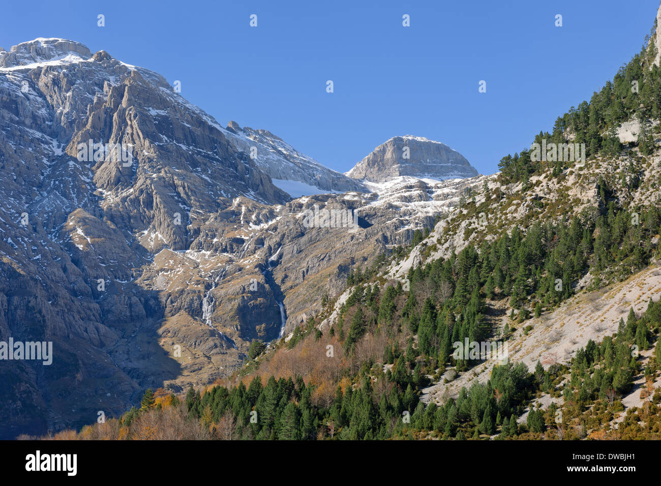 Spagna, Parco Nazionale di Ordesa y Monte Perdido, Monte Perdido massiccio Foto Stock