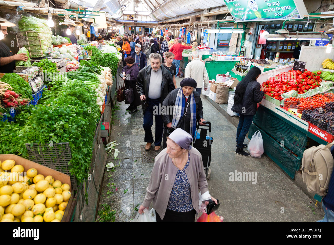 Mahane Yehuda - famoso mercato di Gerusalemme Foto Stock