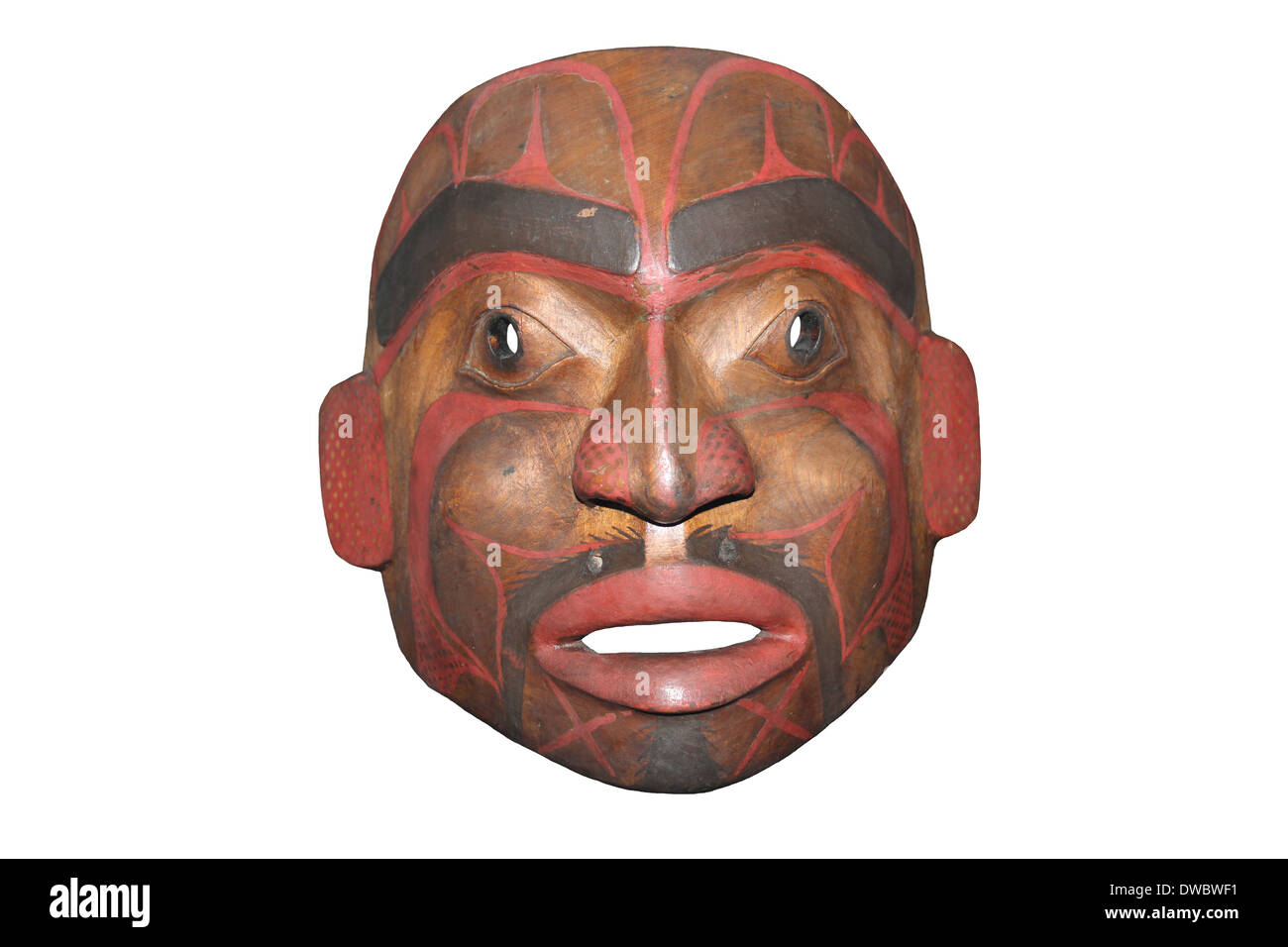 Maschera Haida, un popolo indigeno del Nord Ovest del Pacifico costa del Nord America Foto Stock
