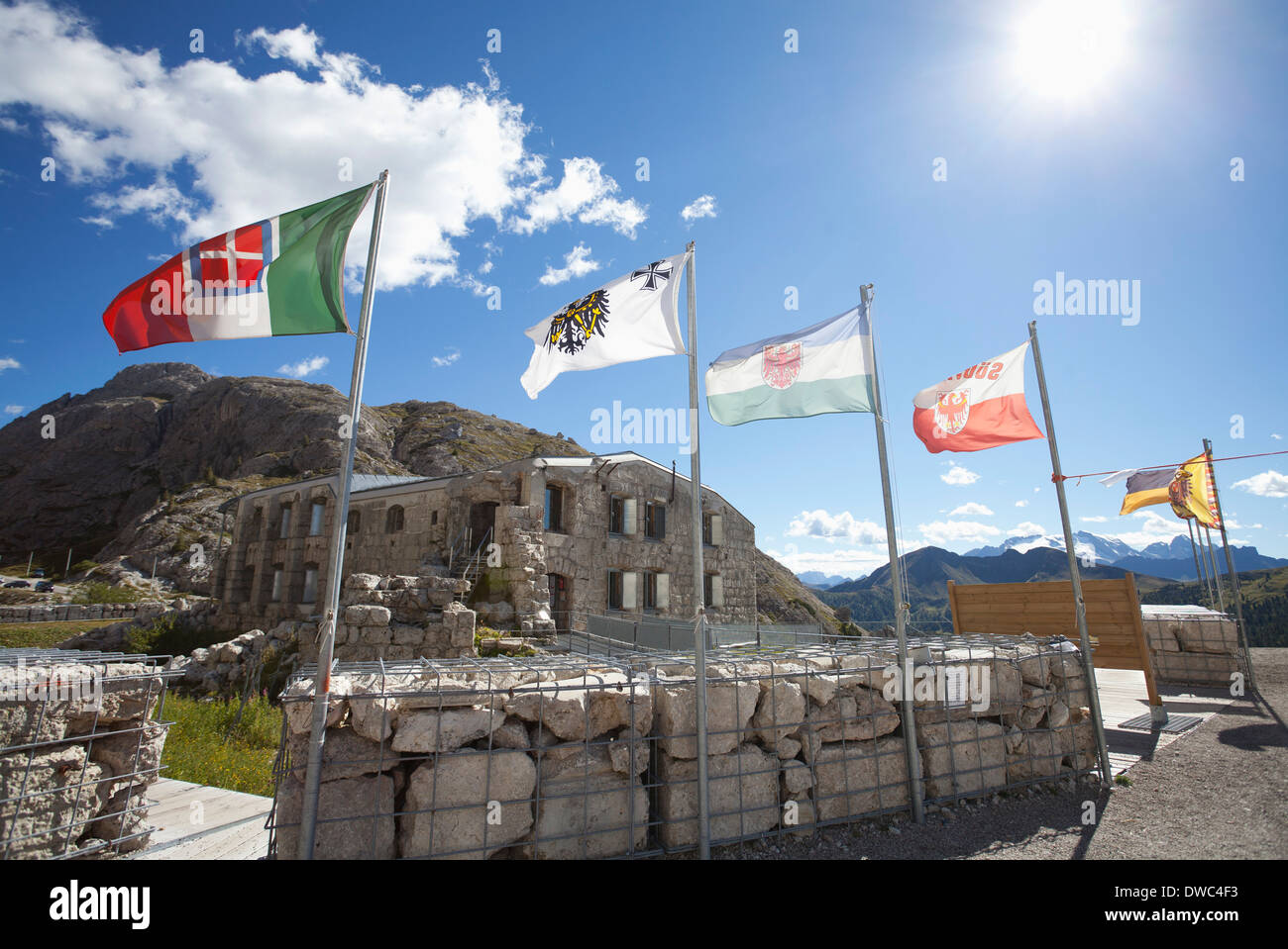 L'Italia, Veneto, Forte Tre Sassi con il museo militare Foto Stock