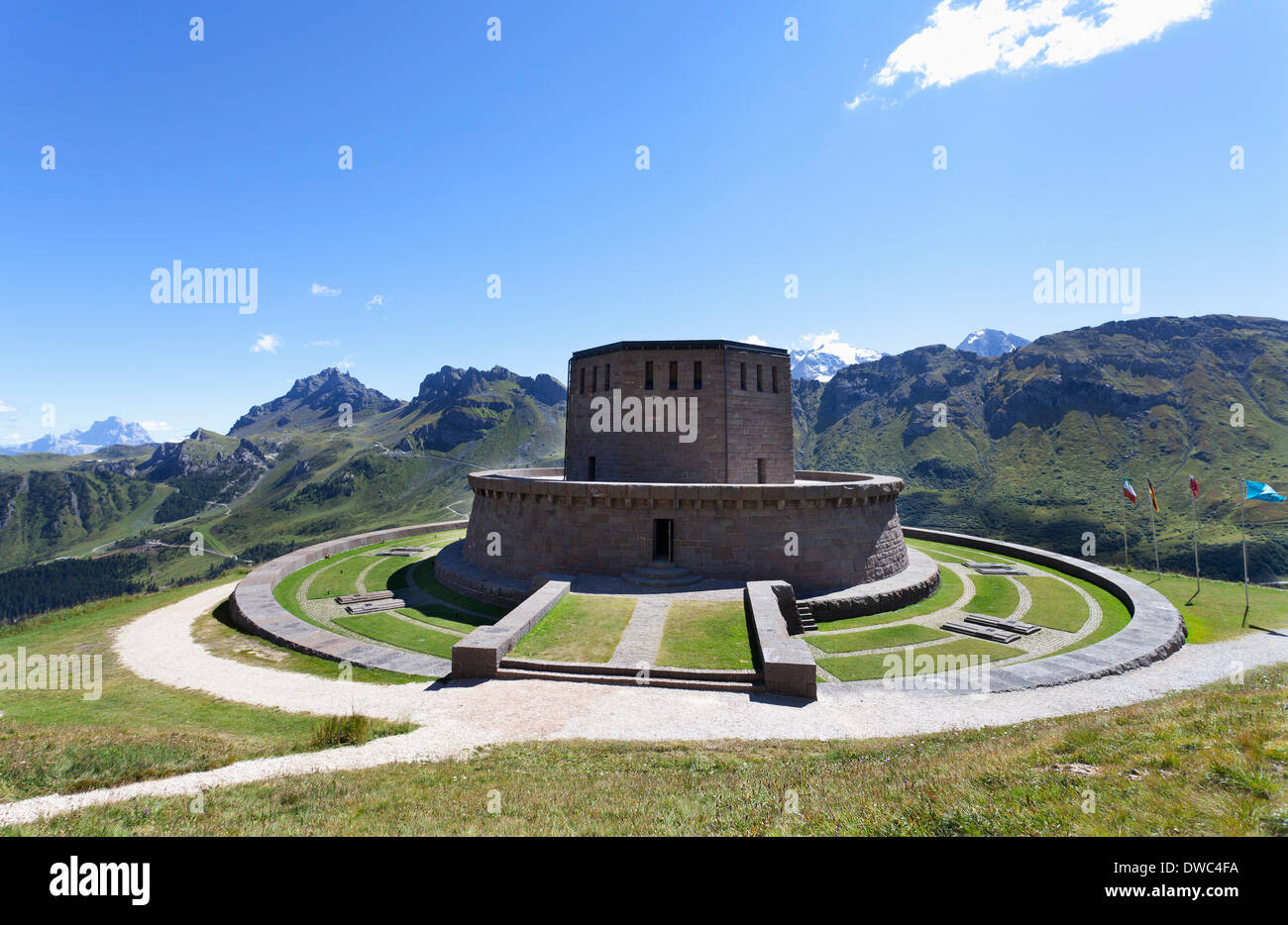 L'Italia, Trentino, Belluno, soldato cimitero di Passo Pordoi Foto Stock