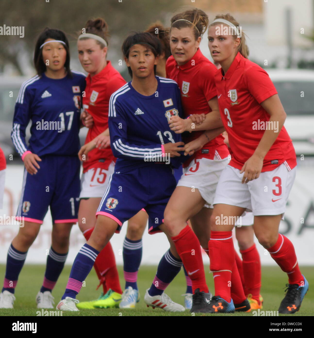 La Manga, Spagna. Il 5 marzo 2014. Giappone v Inghilterra sotto 23 Womens Torneo, La Manga Club, Spagna. Mai Kyokawa - Giappone e Inghilterra del Jemma Rosa foto da Tony Henshaw/Alamy Live News Foto Stock