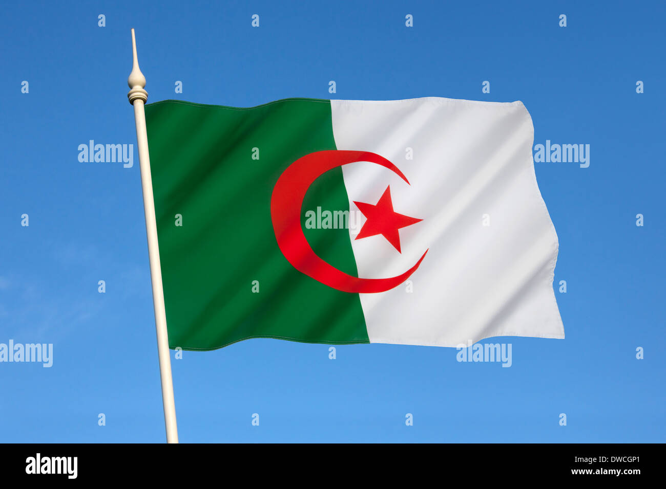 Bandiera dell'Algeria Foto Stock
