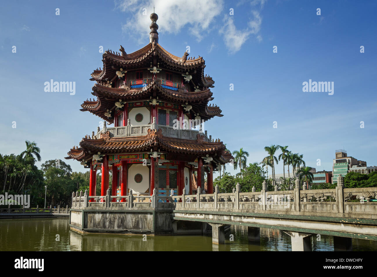 Il Padiglione Cinese di architettura al 228 Parco del Memoriale della Pace a Taipei, Taiwan Foto Stock