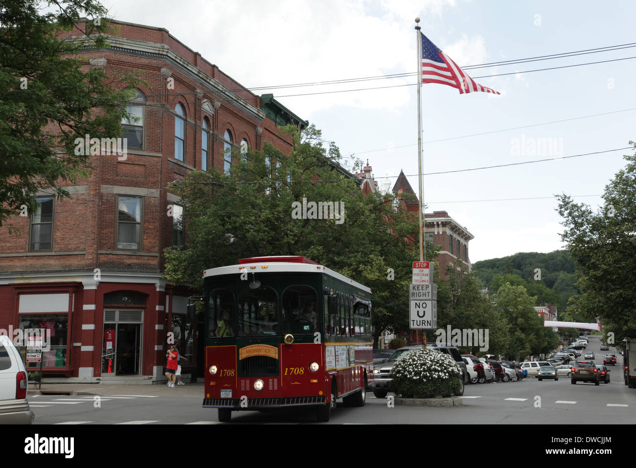 Main Street a Cooperstown New York Foto Stock