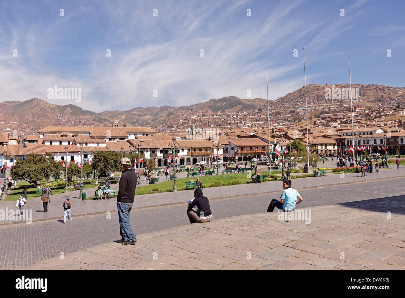 Plaza de Armas, Cuzco, Perù, Sud America Foto Stock