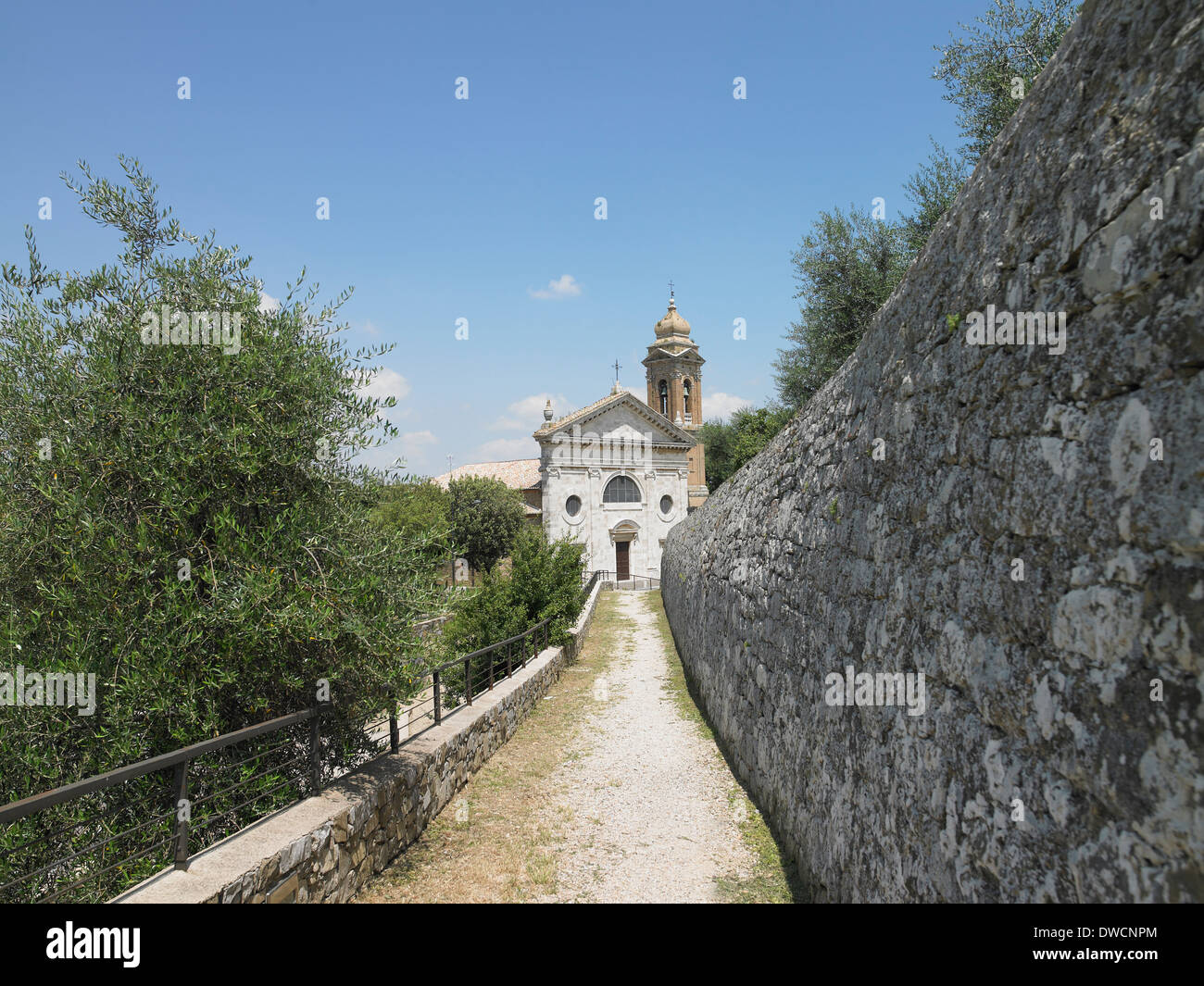 Chiesa esterno, Toscana, Italia Foto Stock