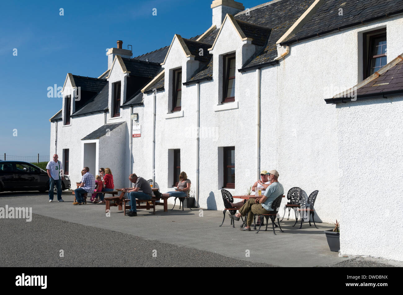 Il Polochar Inn sulla punta meridionale di South Uist, Western Isles, Ebridi Esterne, Scotland, Regno Unito Foto Stock