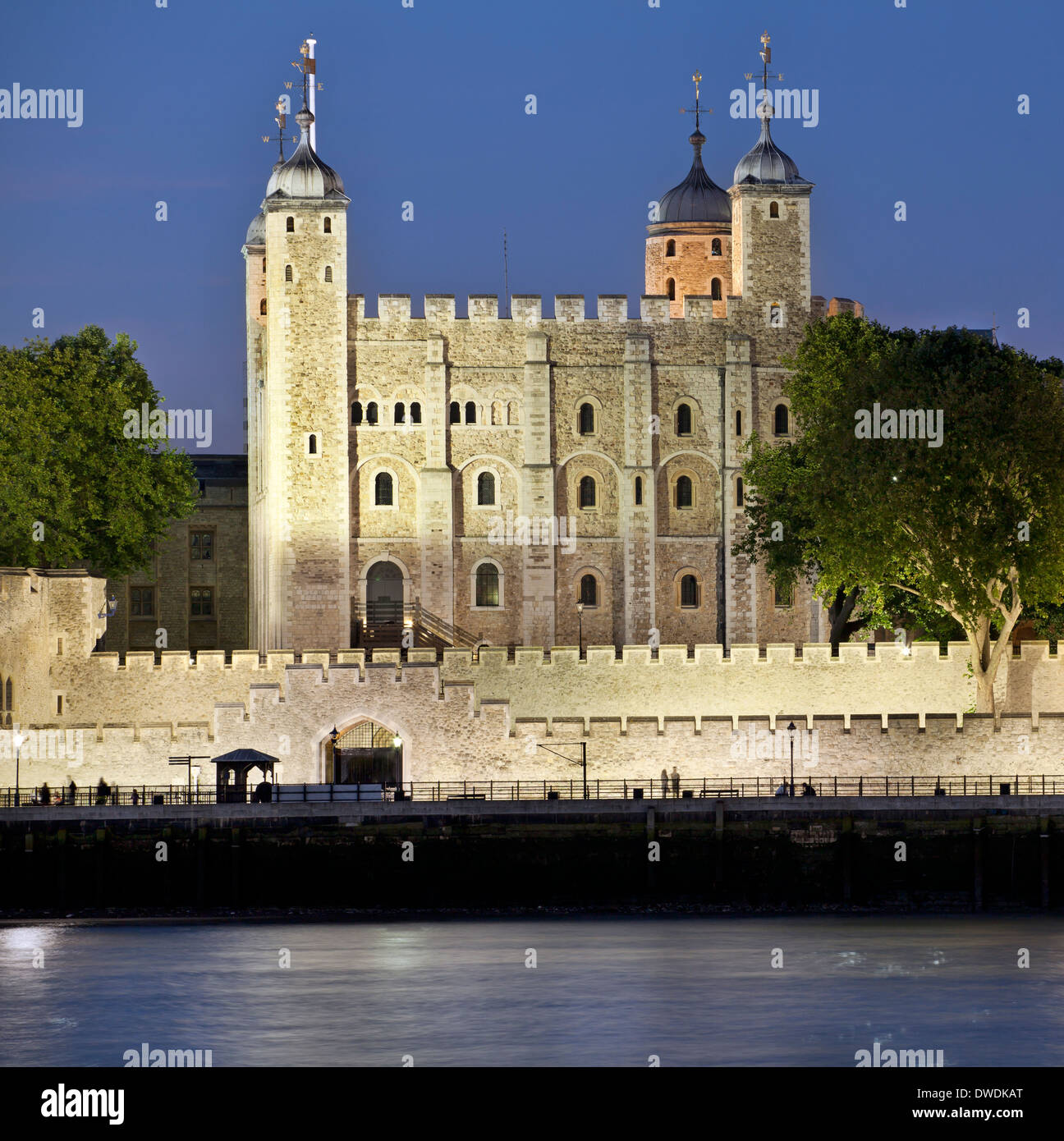 Torre di Londra al tramonto, Inghilterra Foto Stock