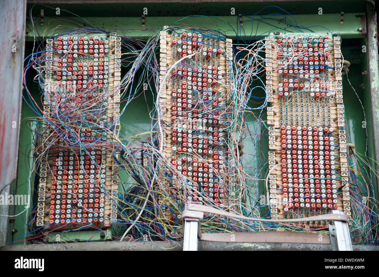 Scambio telefonico Foto Stock