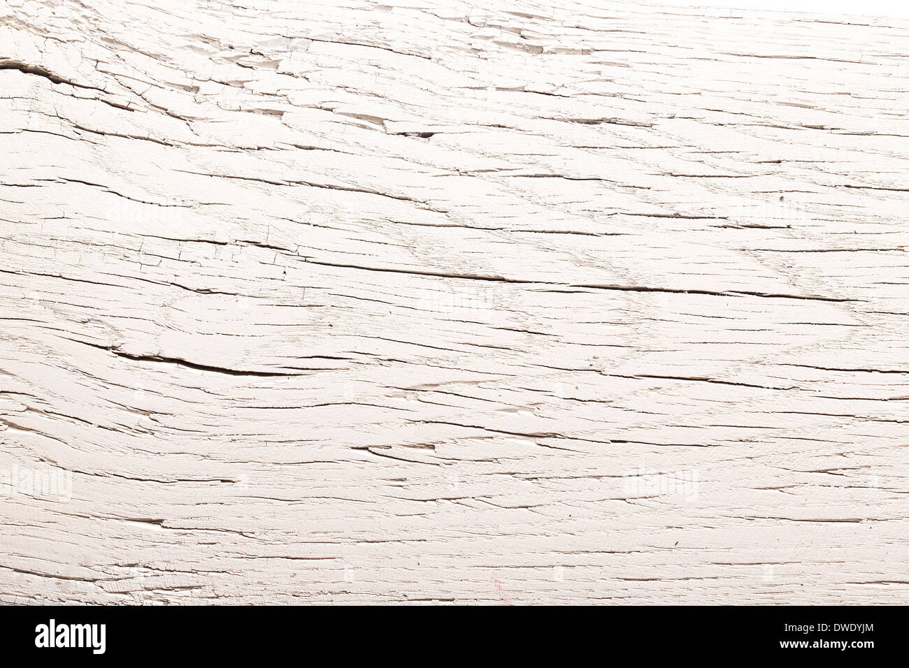 La texture del vecchio bianco sullo sfondo di legno. Foto Stock