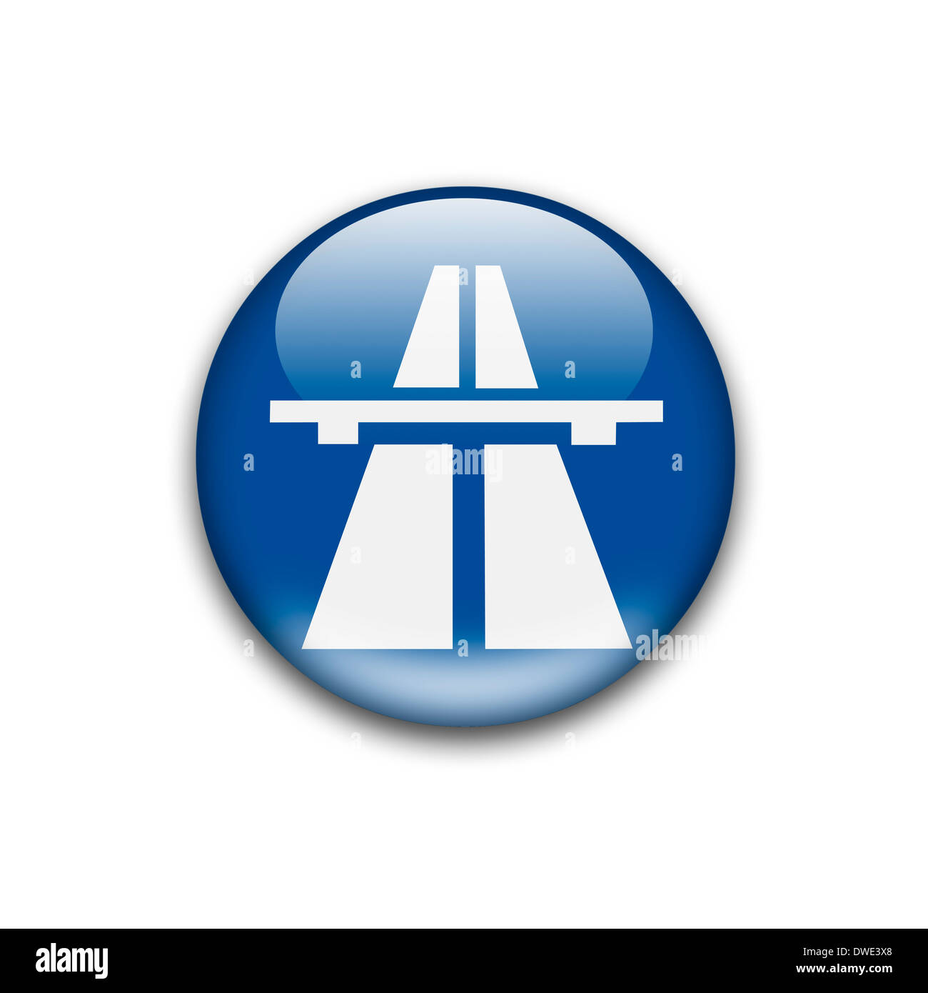 Autostrada AUTOBAHN segno icona simbolo emblema del logo Foto Stock