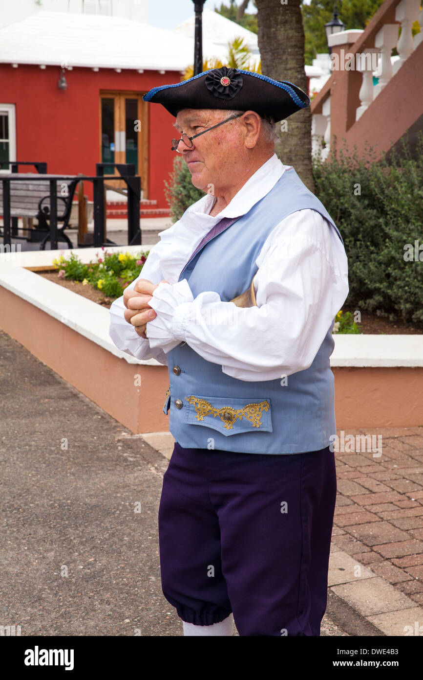 Il Criero di San Giorgio, Bermuda vestito in costume storico Foto stock -  Alamy