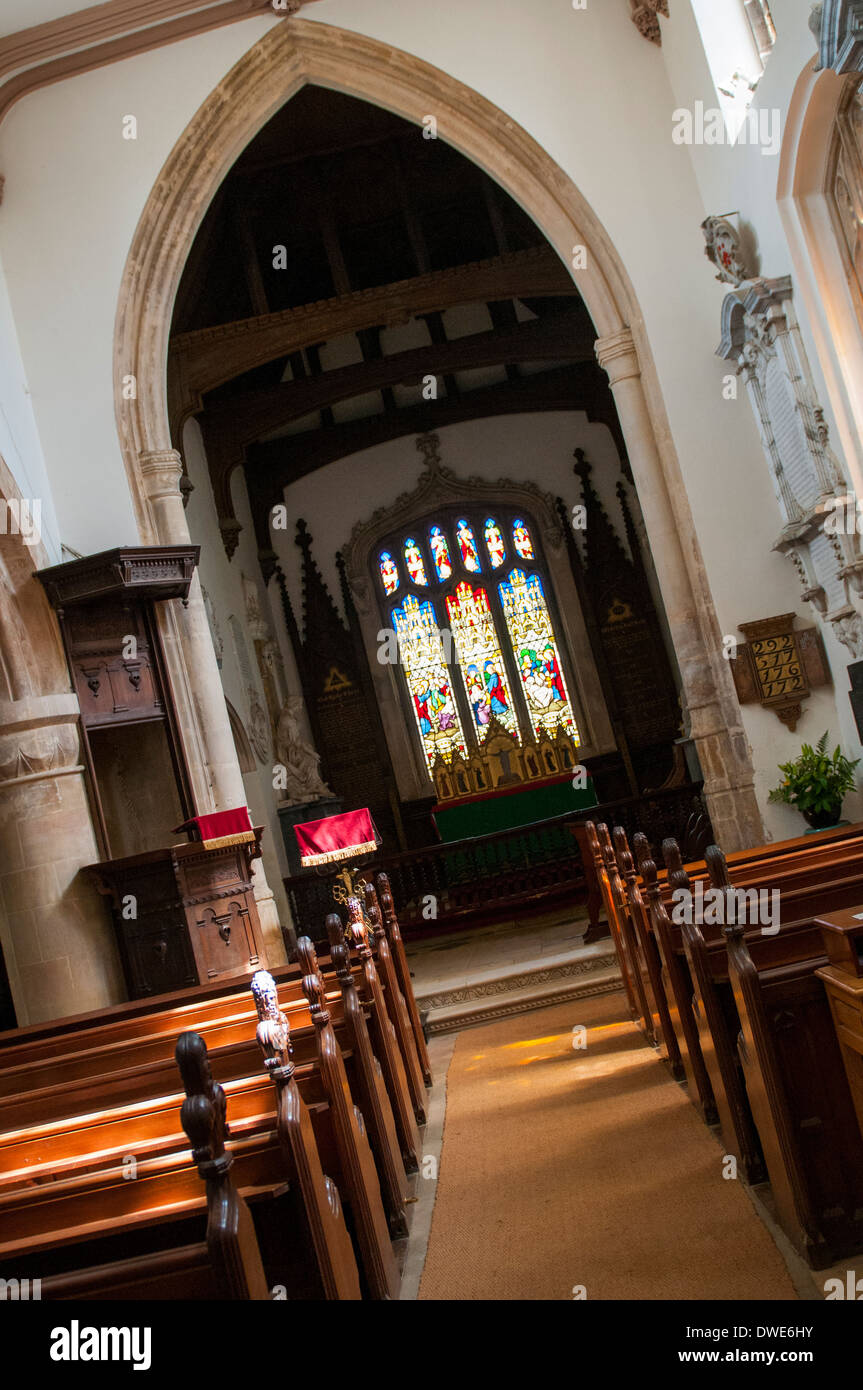 All interno della chiesa di San Pietro e di San Paolo a Belton House, Grantham Lincolnshire UK Foto Stock