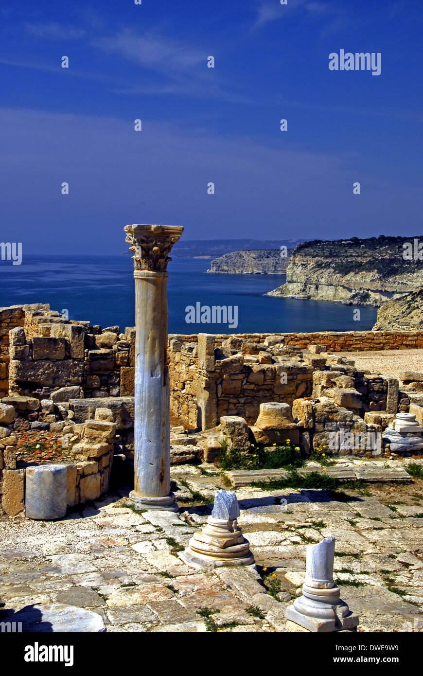 Le antiche rovine di Kourion, Cipro Foto Stock