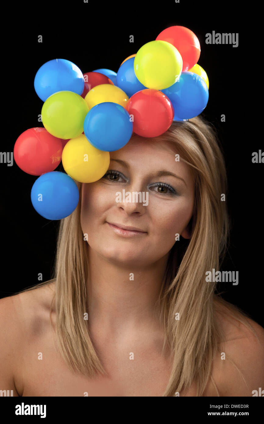 Studio ritratto di un modello femminile. Foto Stock