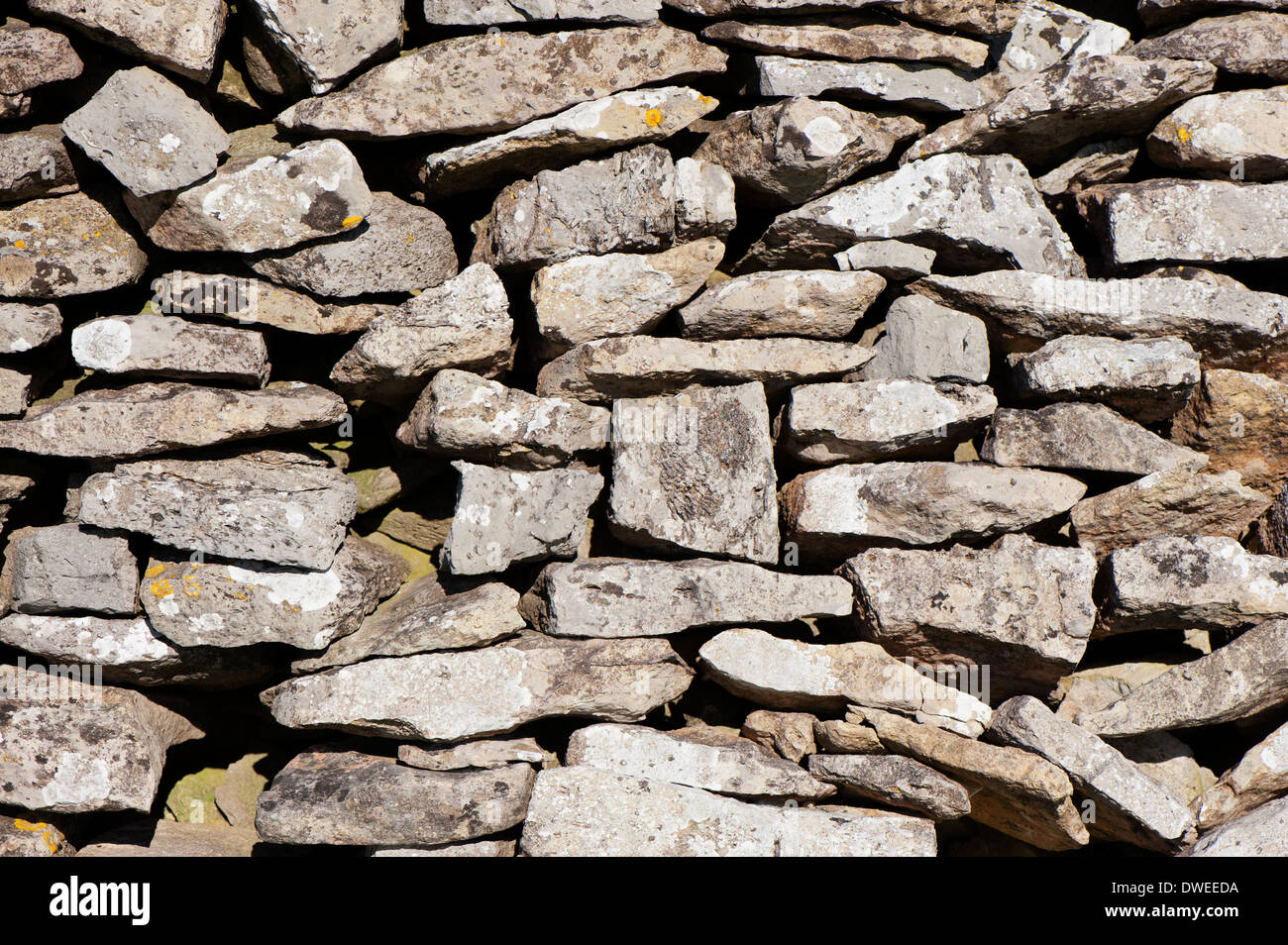 Stalattite muratura, costruito con pietra calcarea. Cumbria. Foto Stock