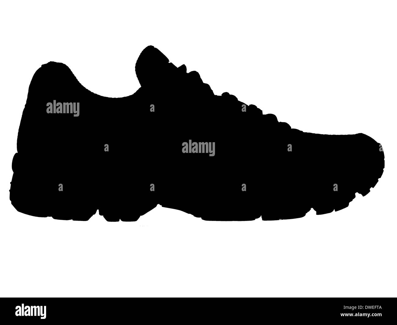 Profilo di una scarpa da running Foto Stock