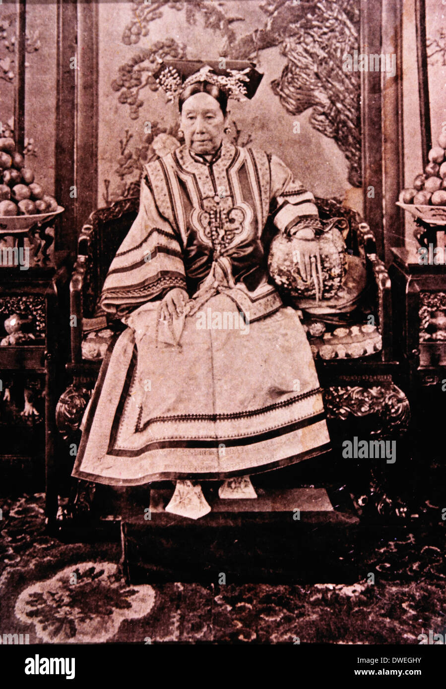 Empress Dowager Cixi (1834-1908), Imperatrice della Cina 1861-1908, Ritratto, 1908 Foto Stock