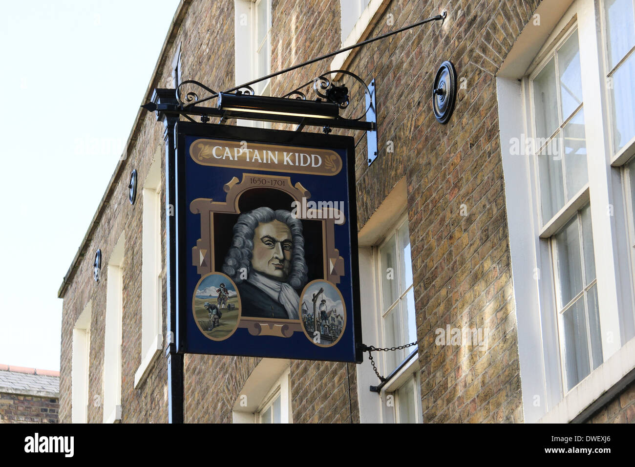 Captain Kidd pub segno Foto Stock