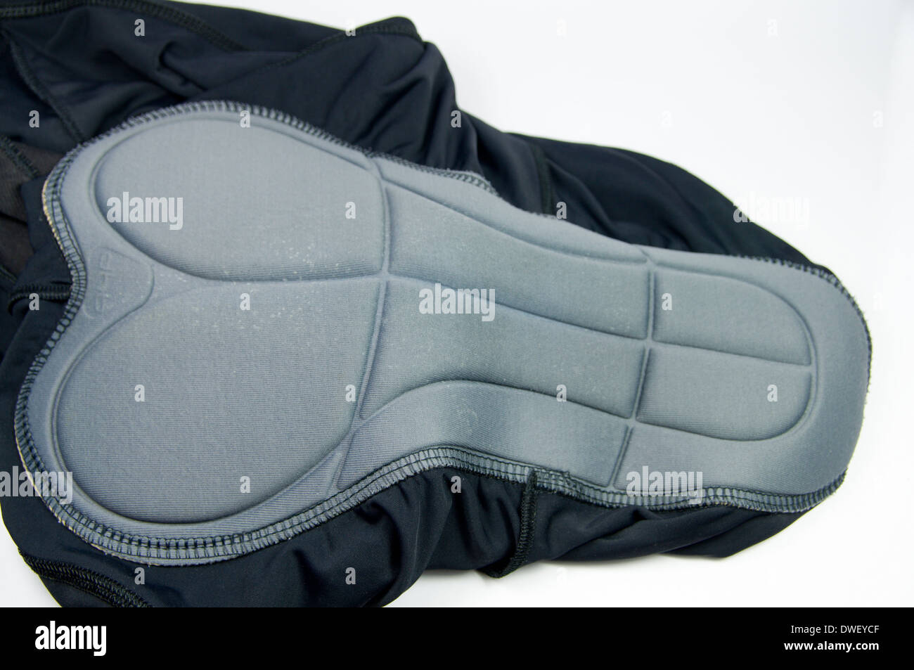 Inserto imbottito in coppia di i pantaloncini da bici Foto Stock