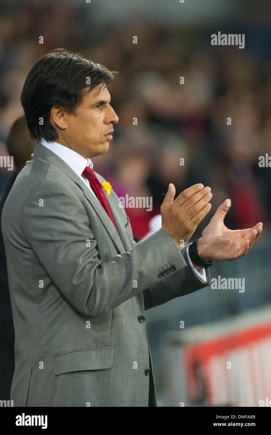 Wales football manager Chris Coleman. Foto Stock