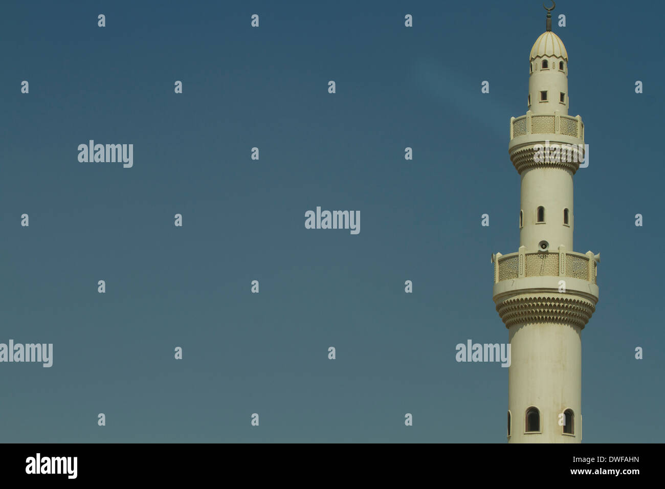 Minareto tradizionale torre in Qatar Foto Stock