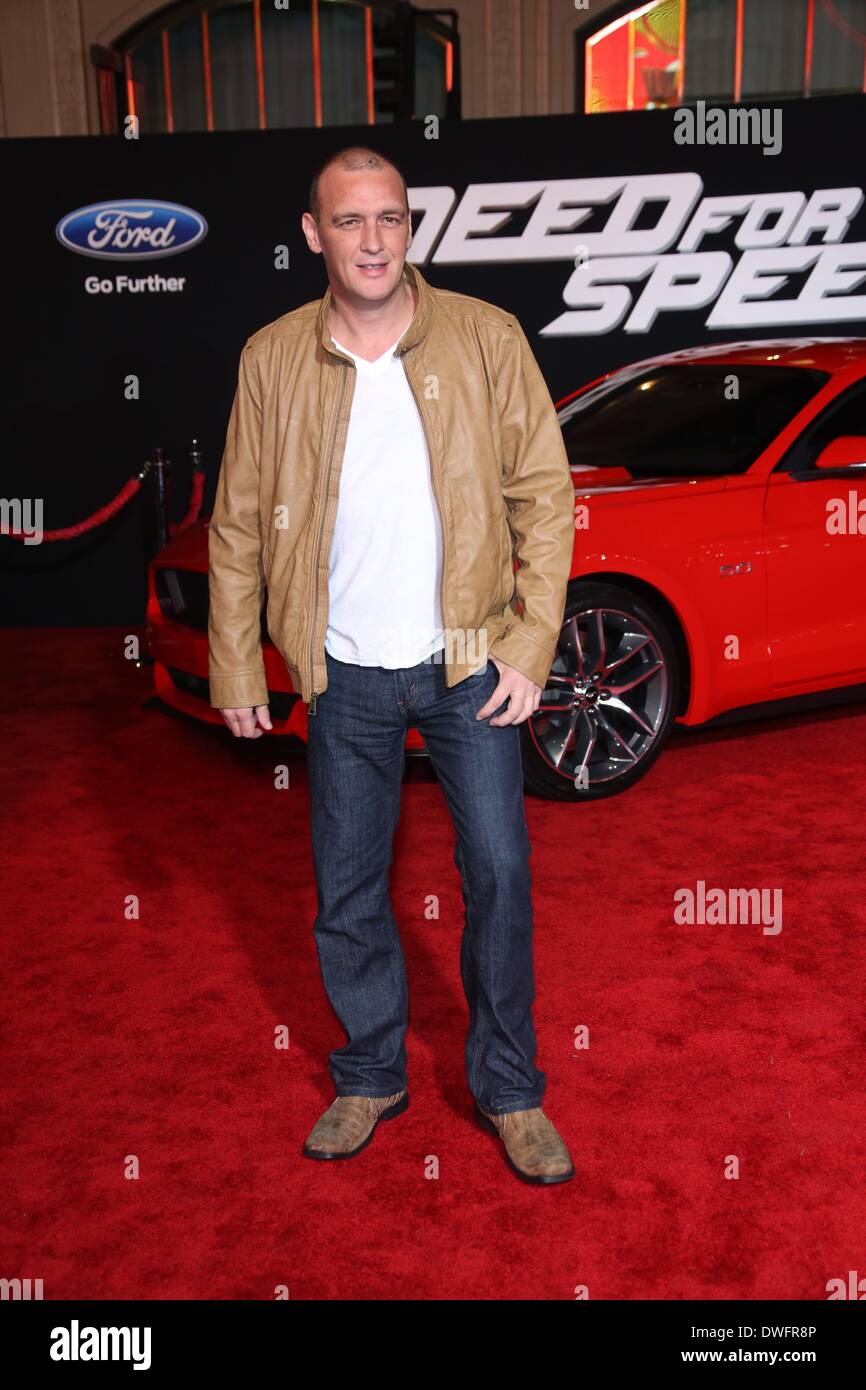 Los Angeles, Stati Uniti d'America. 06 Mar, 2014. Attore Alan O'Neill assiste la premiere della necessità per la velocità a TCL Chinese Theatre di Los Angeles, Stati Uniti d'America, 06 marzo 2014. Foto: Hubert Boesl - nessun filo servizio/dpa/Alamy Live News Foto Stock