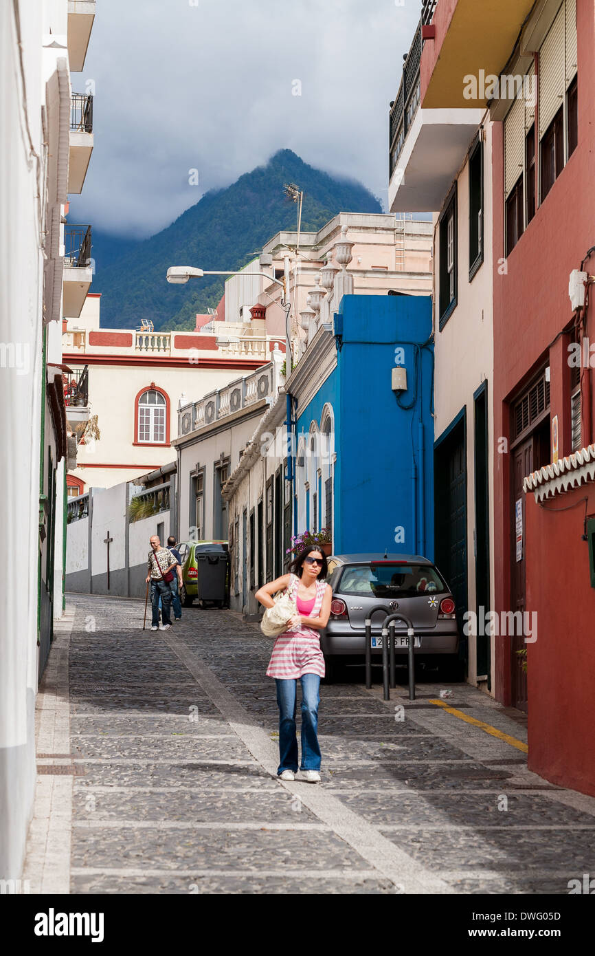 Ripide strade di La Palma Isole Canarie Foto Stock