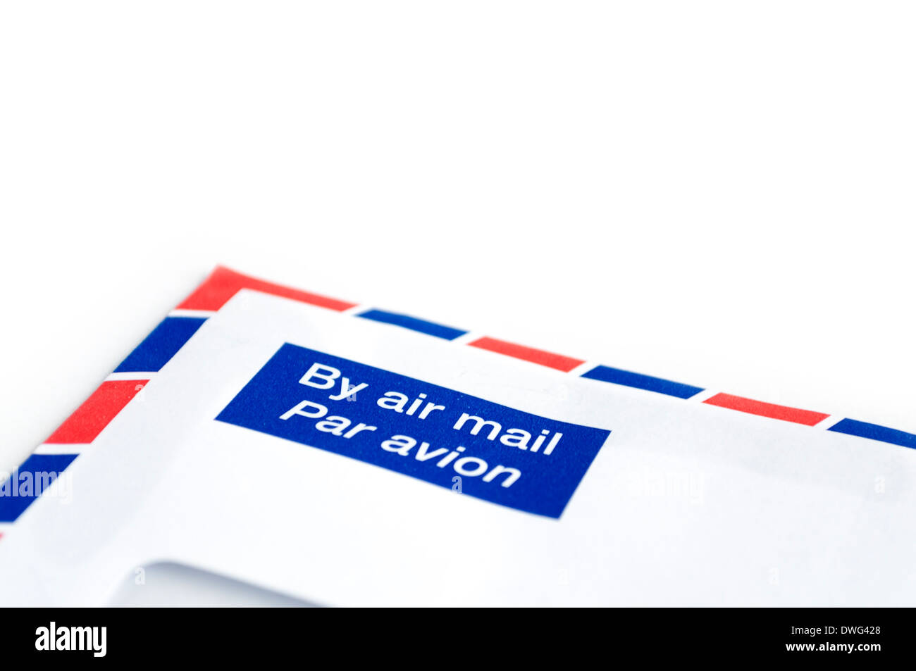 Busta da air mail con uno spazio bianco per il testo. Foto Stock