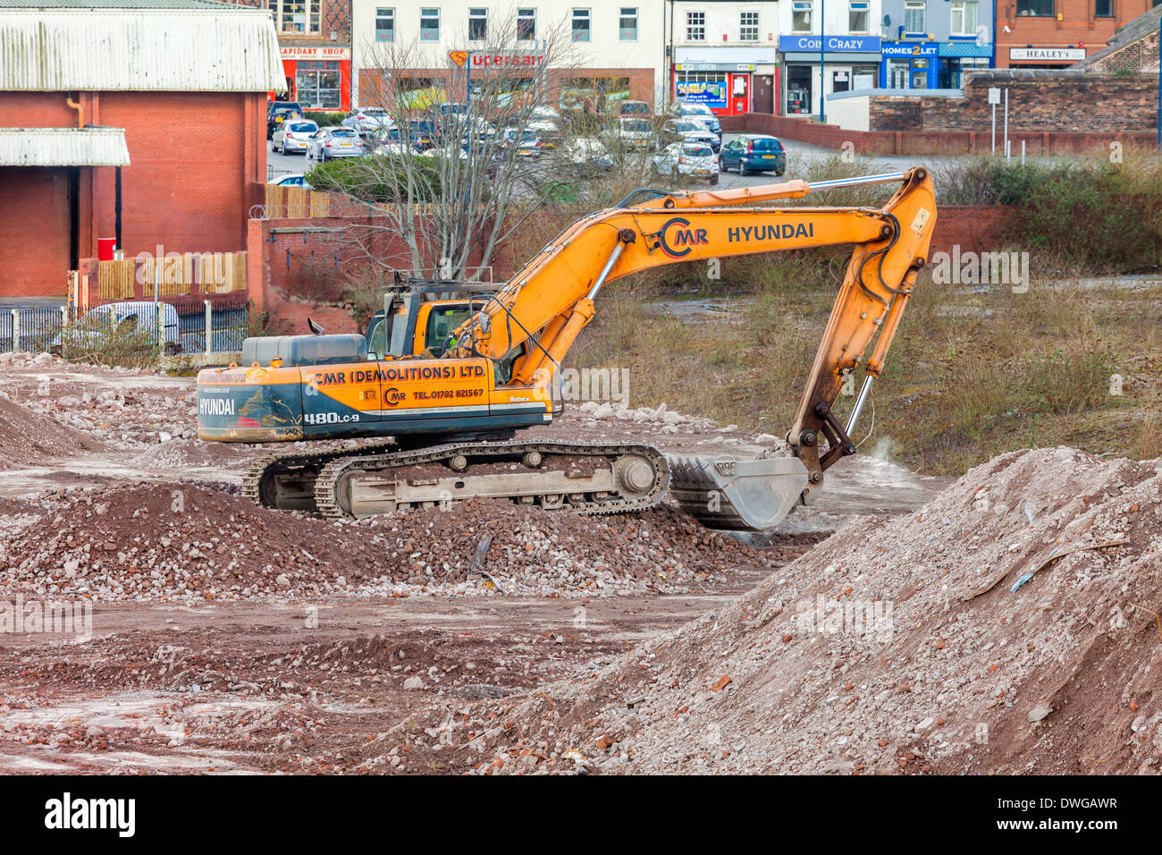 Demolizione.ex Royal Doulton Stabilimento Cina essere demolita nel Nile Street Burslem Stoke On Trent Foto Stock