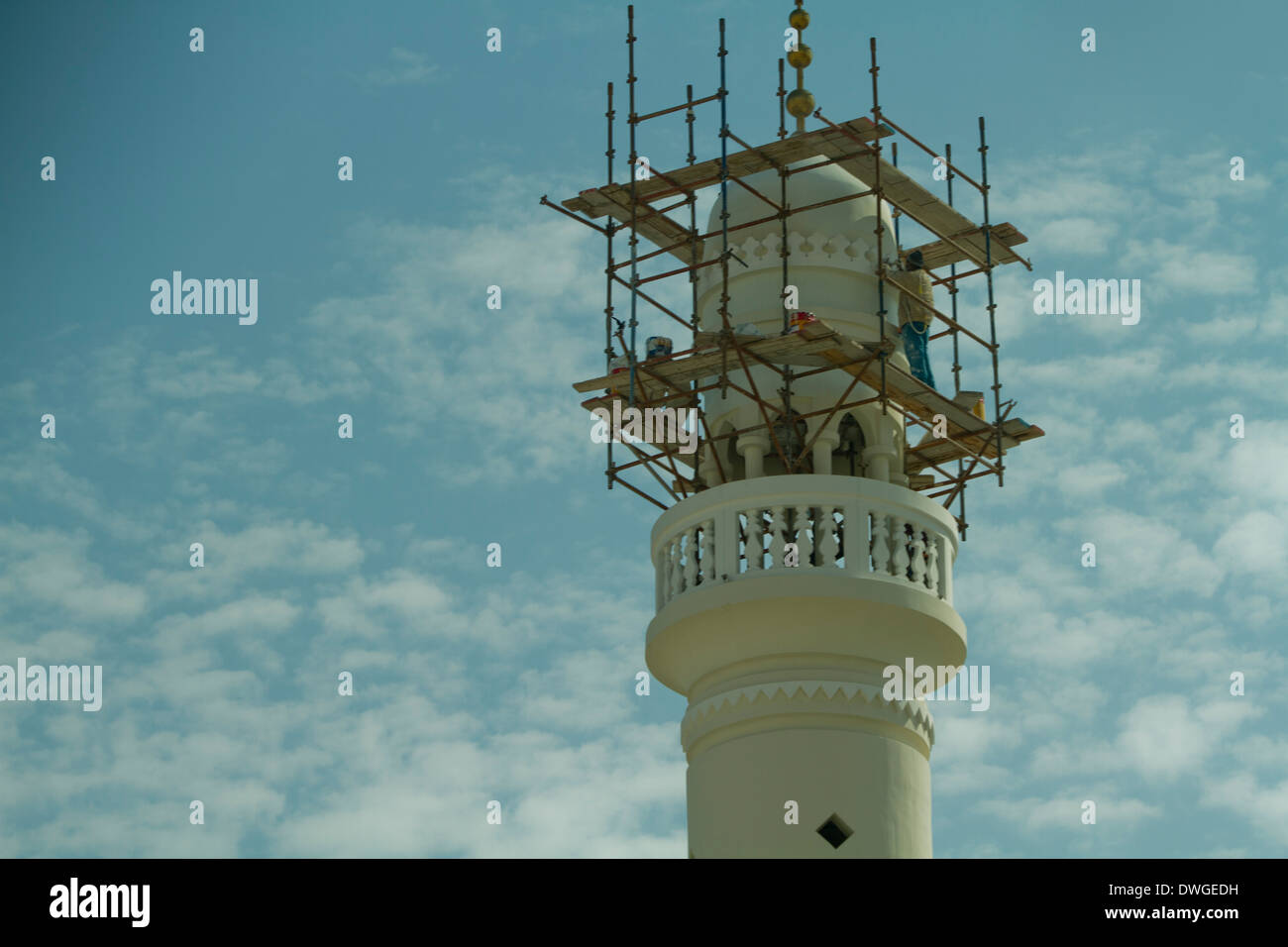 Il Qatar minareto in costruzione Foto Stock