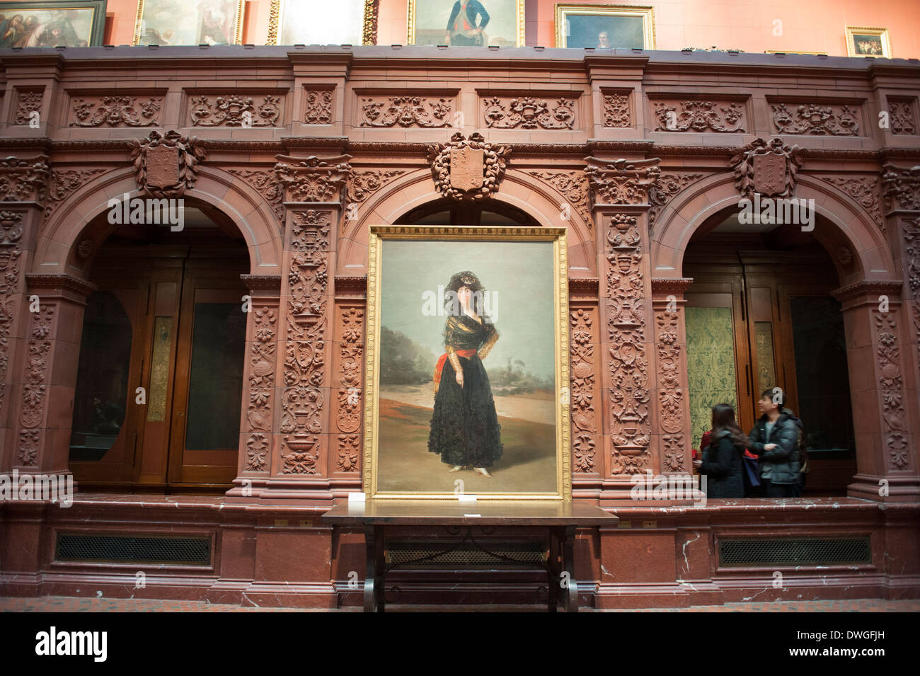 Goya 'ritratto della duchessa di Alba,' dipinta nel 1797, è la raccolta della Hispanic Society of America di Manhattan. Foto Stock