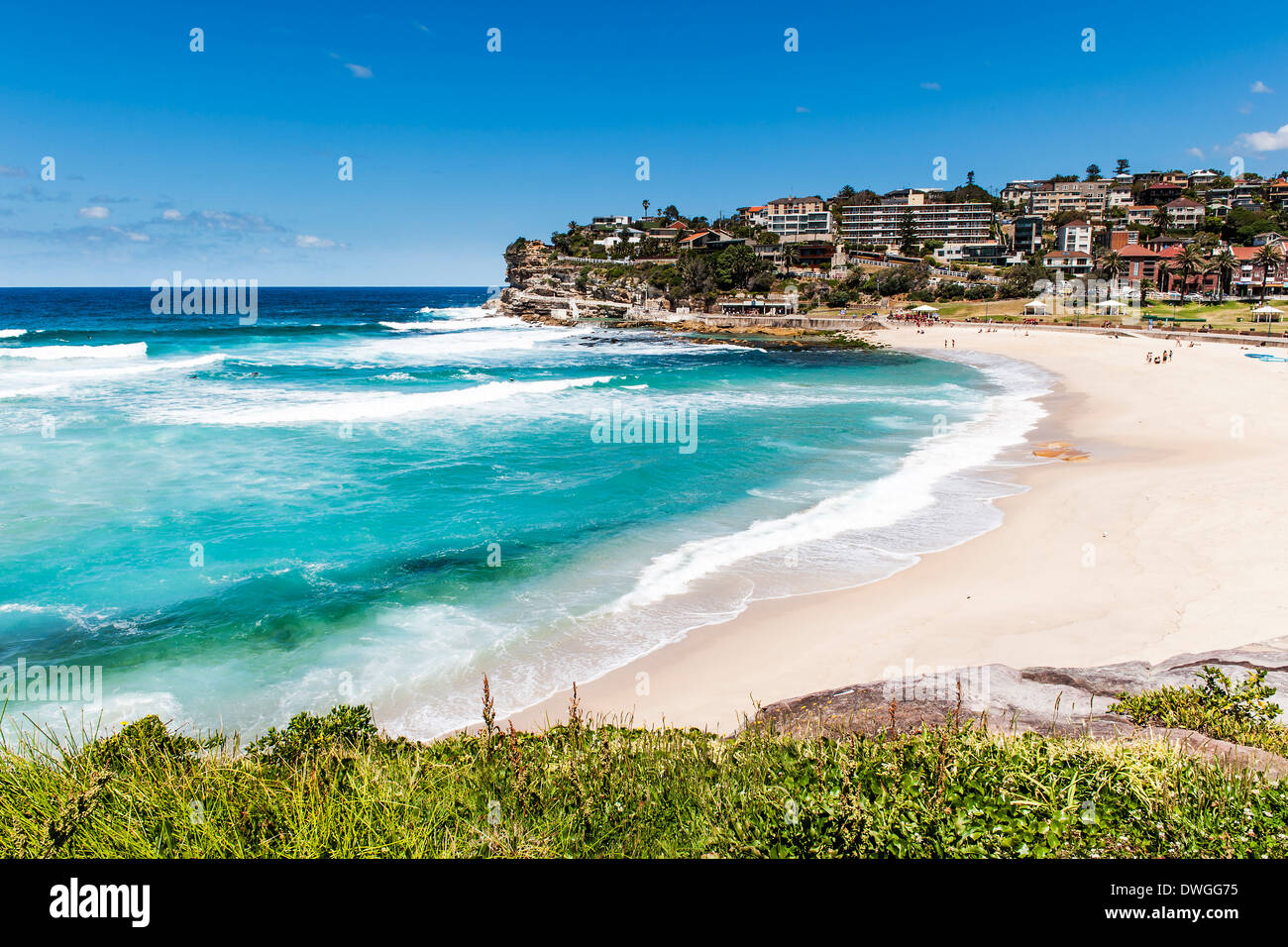 Bronte spiaggia dietro l'angolo da Bondi Beach a Sydney in Australia Foto Stock