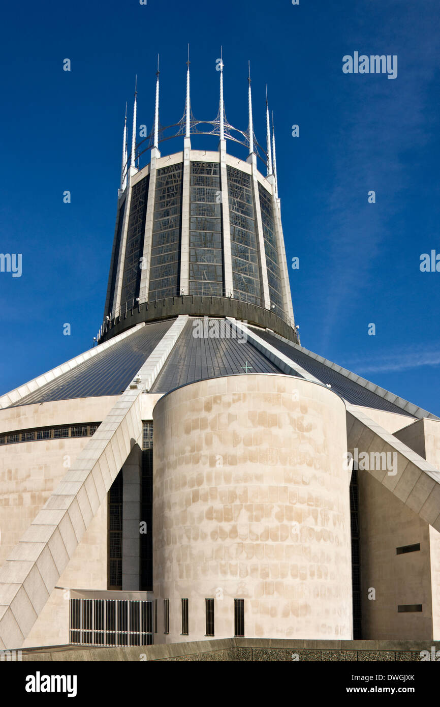 La Cattedrale cattolica romana in su Liverpool Merseyside nel nord-ovest Inghilterra Foto Stock