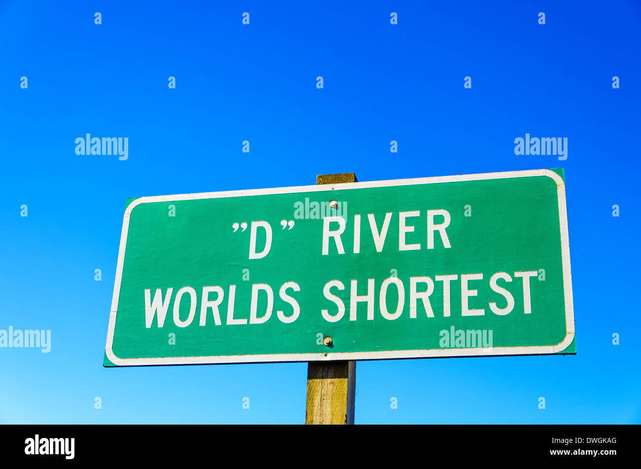 Accedi Lincoln City, Oregon per la d fiume, il mondo il più corto Foto Stock