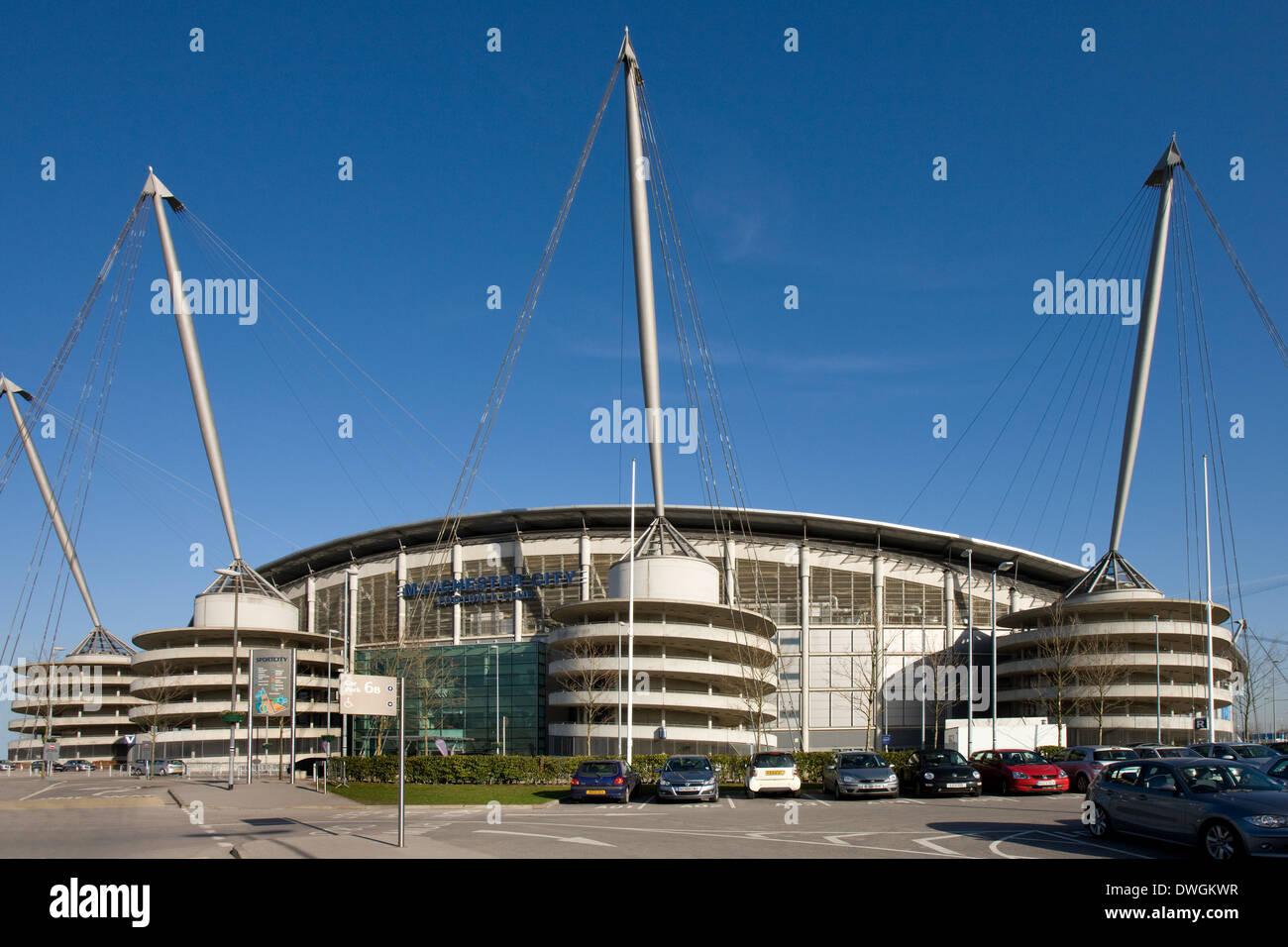 City of Manchester Stadium di Manchester in Inghilterra nordoccidentale Foto Stock