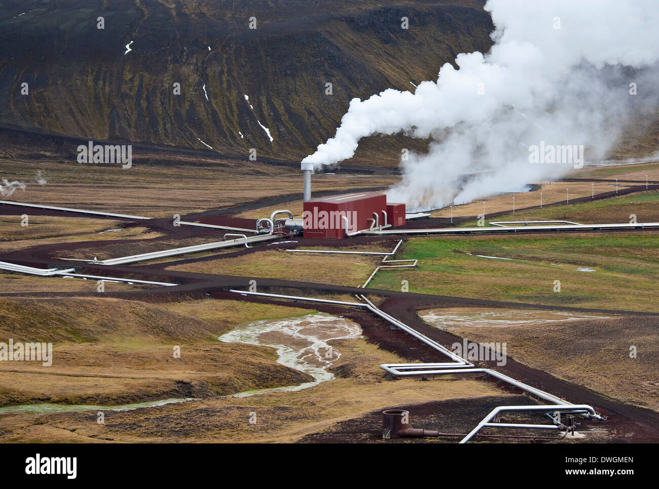 Krafla Geo Centrale Termoelettrica in Islanda Foto Stock