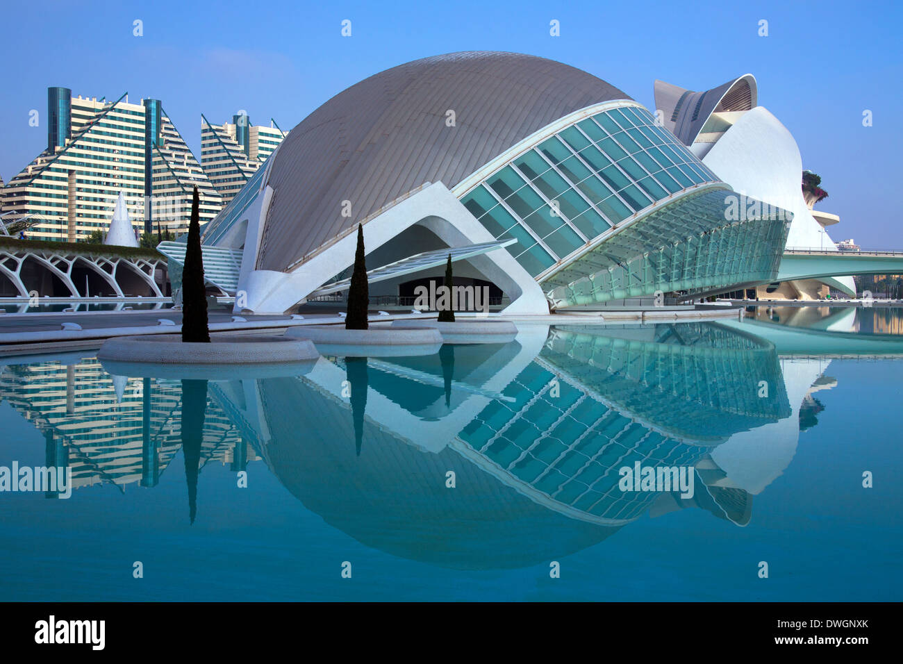 Ciutat de les Arts-i-de-les-Ciencies (Città delle Arti e delle Scienze) - Valencia - Spagna Foto Stock