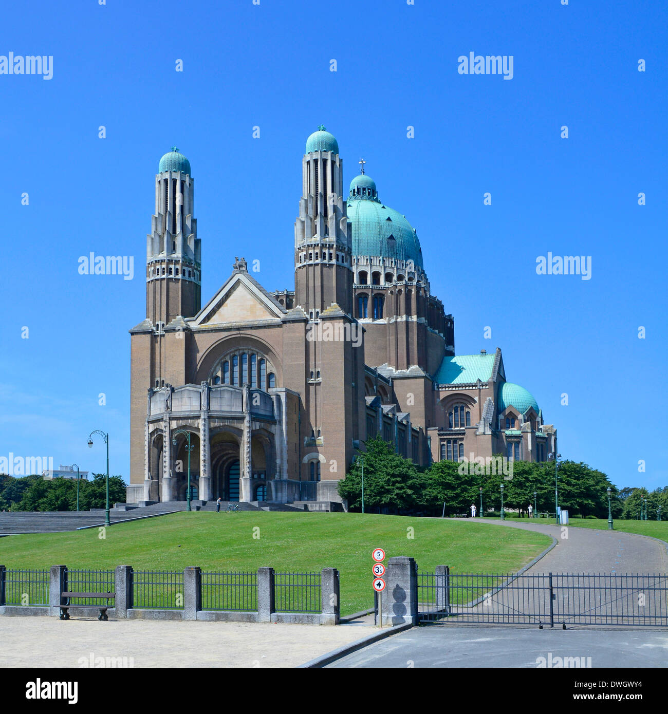 La basilica nazionale del Sacro Cuore Bruxelles Belgio Europa Foto Stock